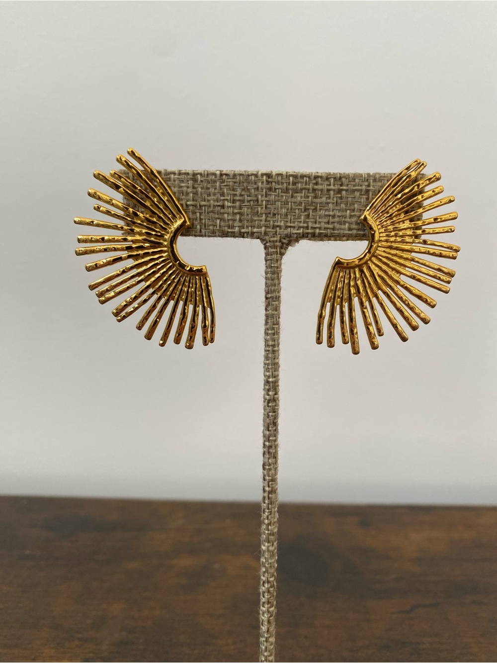 Gold Plated Sunburst Earrings - Women Jewelry